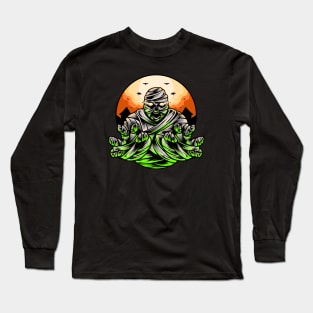 Scary Mummy Halloween Costume Long Sleeve T-Shirt